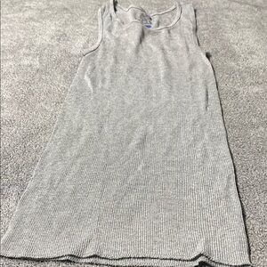 Fruit of the Loom Gray Ribbed Tank Top